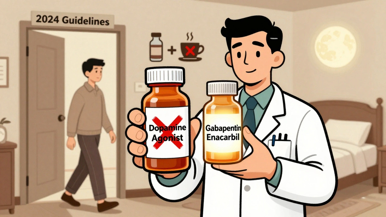 Doctor holding two prescription bottles, one crossed out, the other glowing with safe alternatives