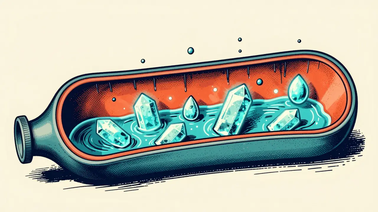 Conceptual diagram of a blood vessel bulging due to excess sodium and water volume.